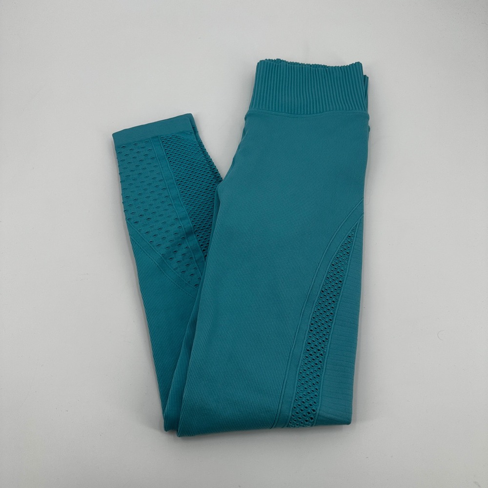 OFFLINE by Aerie Blue Seamless High Waisted Pointelle Leggings XS Yoga Sporty